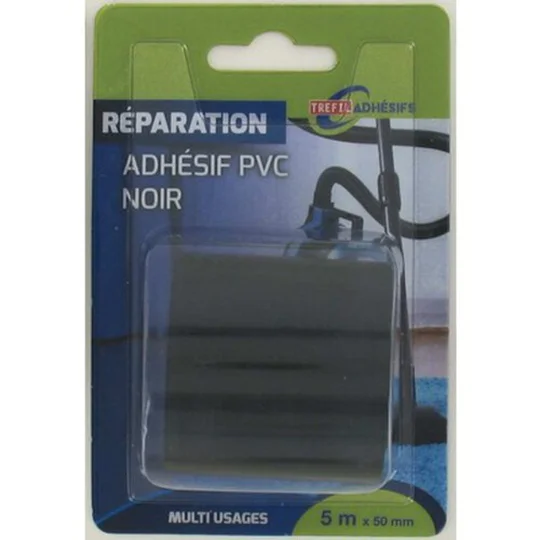 Adhésif pvc noir multi usage, 5Mx50mm