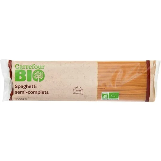 Pâtes spaghetti semi-complets Bio