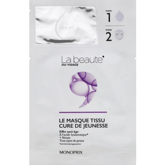 Le masque tissu cure de jeunesse
