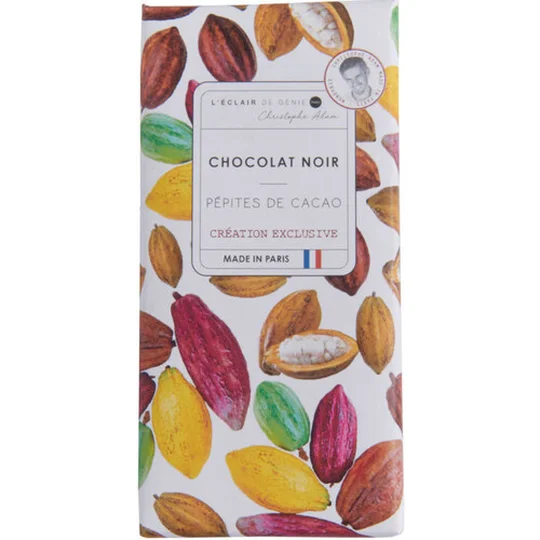 Chocolat noir aux pépites de cacao et fleur de sel