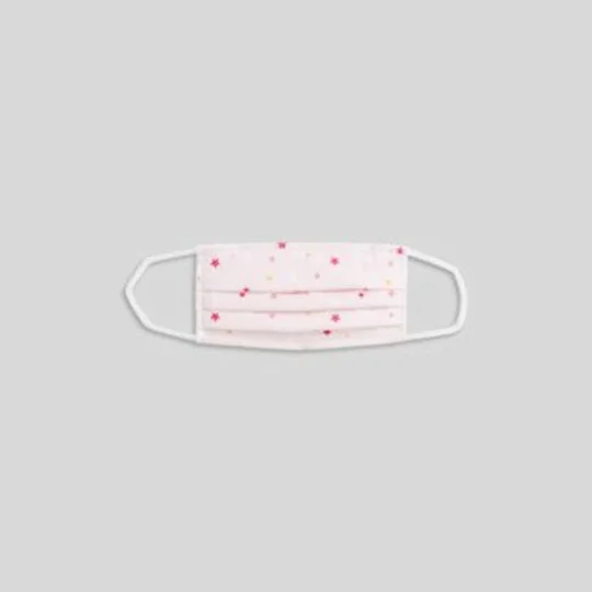 Cat 1 - Ruko Masques en Tissu Lavables Enfants Imprimé Etoiles Roses Lot x2