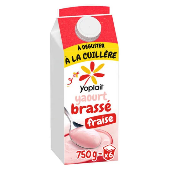 Yaourt en Brique Yoplait Brassé Fraise