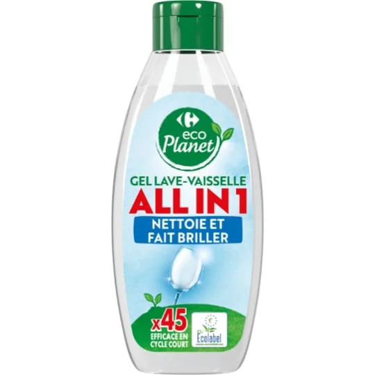 Gel lave-vaisselle tout en 1 CARREFOUR ECO PLANET