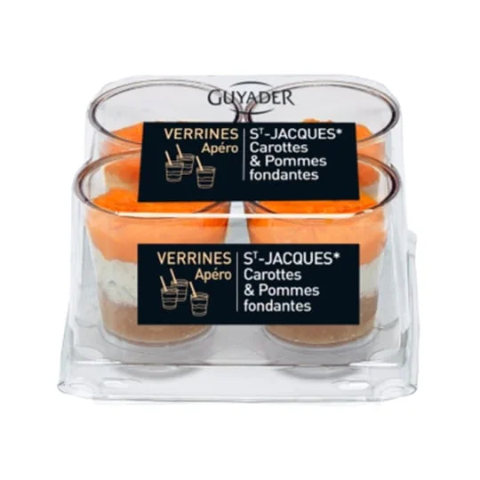 Verrines St-Jacques carottes Pommes fondantes x4