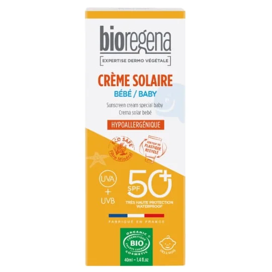 Crème Solaire Bébé Hypoallergénique Spf50+ Bio