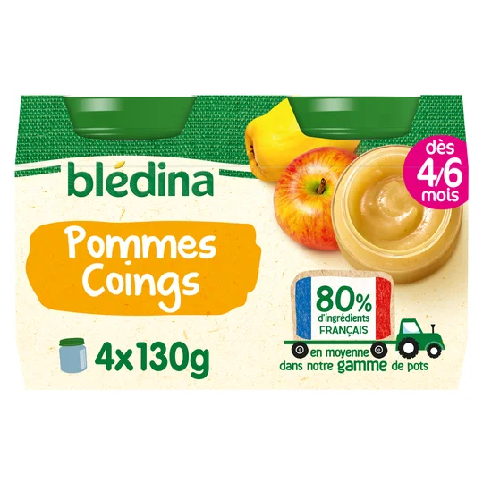 Compote bébé 4-6 mois Pomme coing