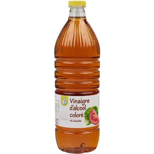 Vinaigre d'alcool coloré