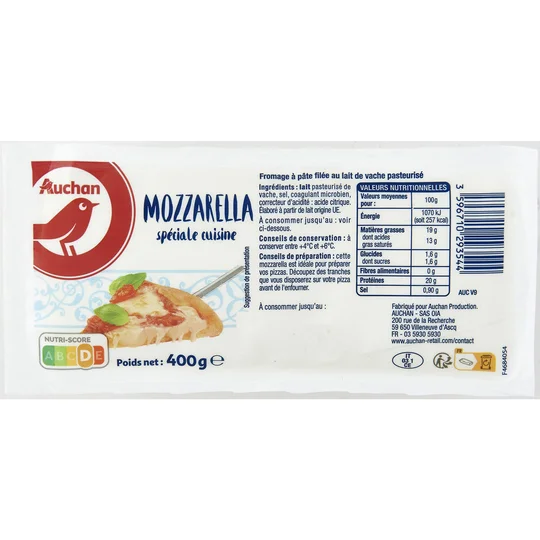 Mozzarella spéciale cuisine