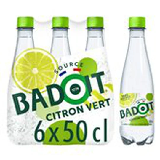Eau gazeuse aromatisée Badoit citron vert sans sucres