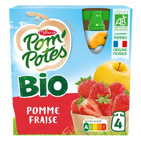 Gourdes Bio Pomme Fraise