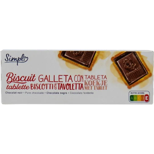 Biscuits tablette chocolat noir