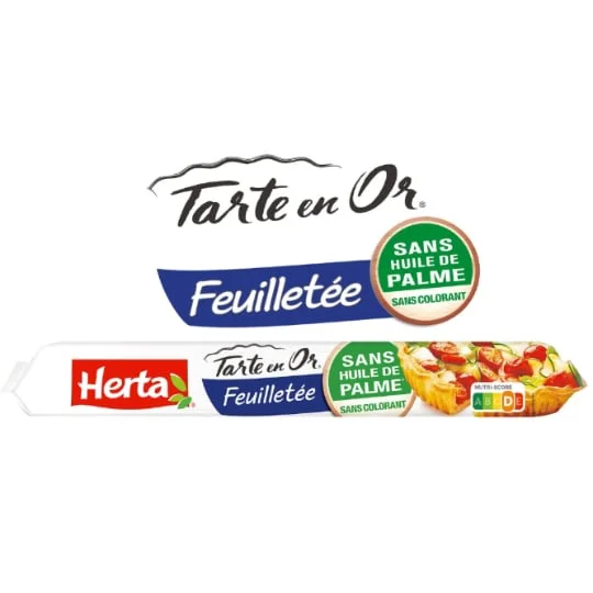 Pâte à tarte feuilletée sans huile de palme Tarte en Or