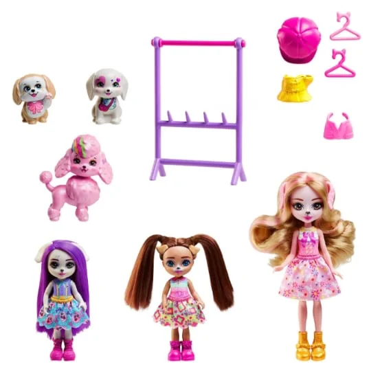 Coffret Enchantimals - Famille chien et accessoires