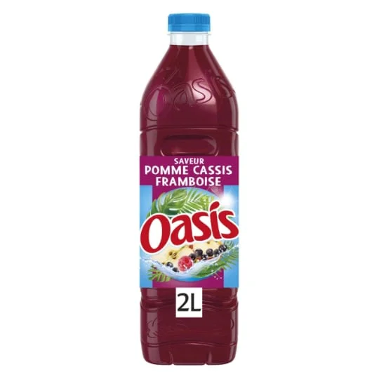 Boisson aux fruits saveur pomme cassis framboise