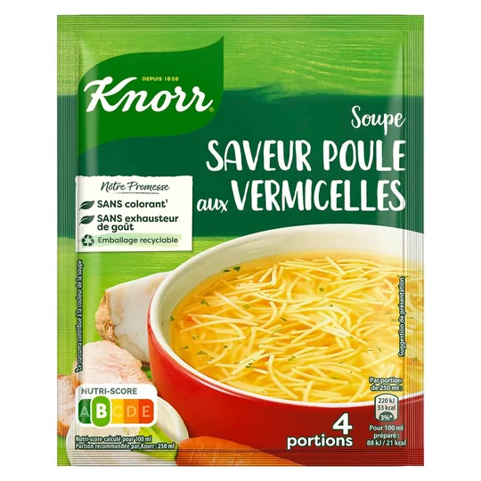 Soupe Poule vermicelles Déshydratée