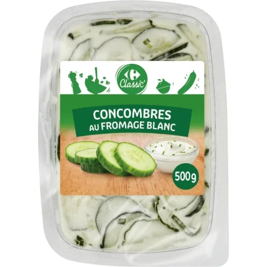 Concombres au fromage blanc