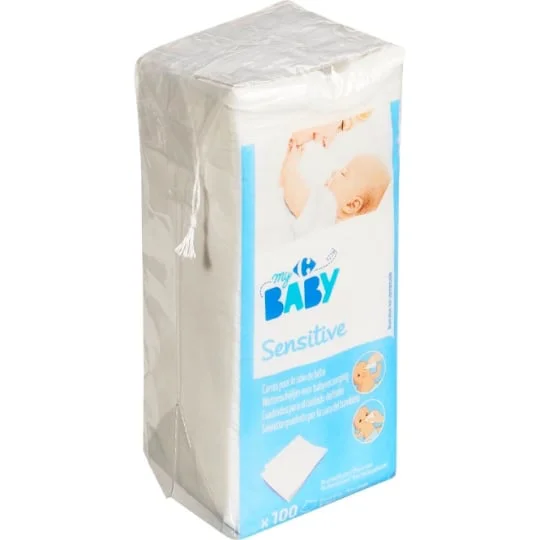 Coton pour bébé Carrés Sensitive