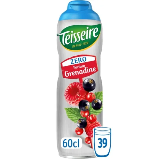 Boisson concentrée grenadine zéro sucre