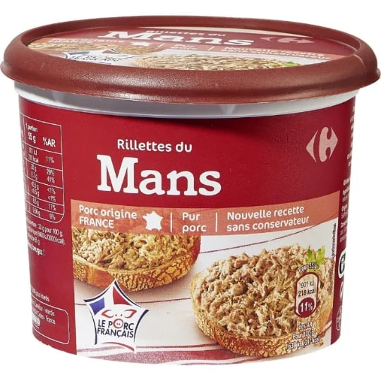 Rillettes du Mans pur porc