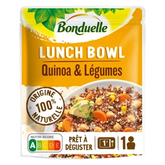 Plat cuisiné lunch bowl au quinoa et légumes