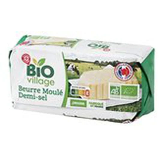 Beurre moulé demi-sel Bio - 80% MG