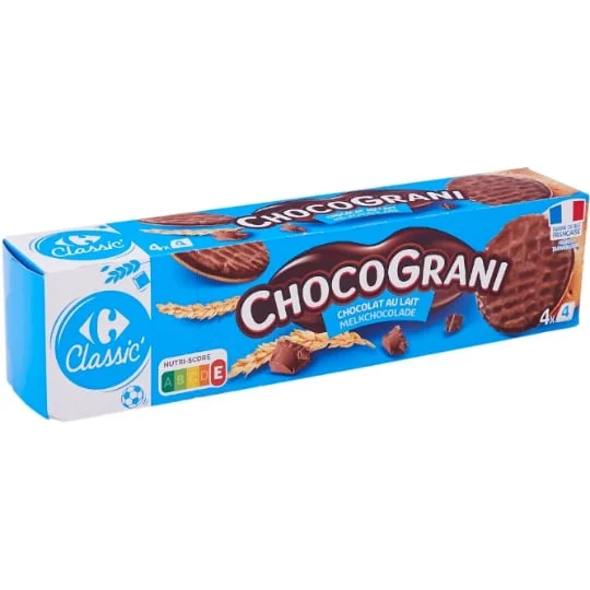 Biscuits nappés chocolat au lait