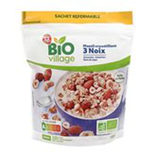Muesli croustillant 3 noix Bio