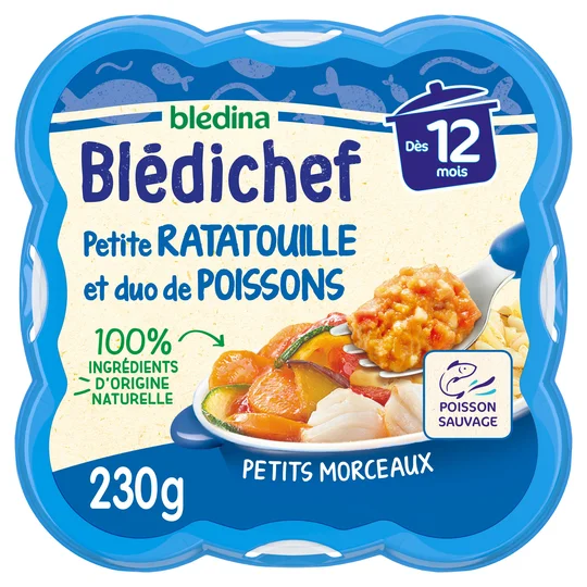 Repas bébé ratatouille duo poissons - dès 12 mois