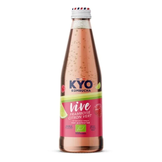 Boisson kombucha framboise citron vert Bio
