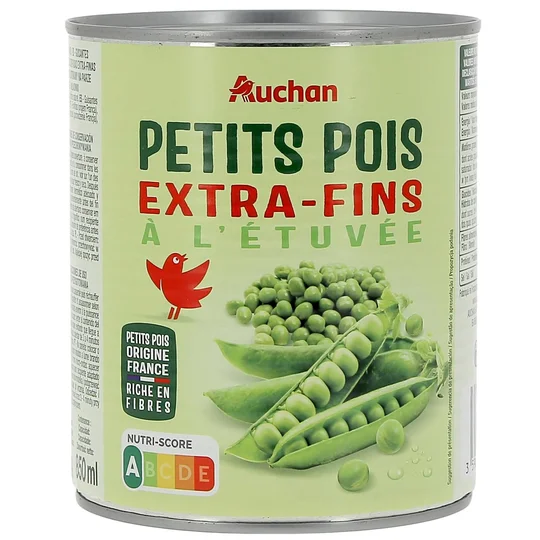Petits pois à l'étuvée extra-fins