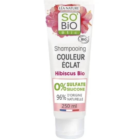 Shampoing Cheveux Colorés ou Méchés à l'Hibiscus Couleur Eclat Bio
