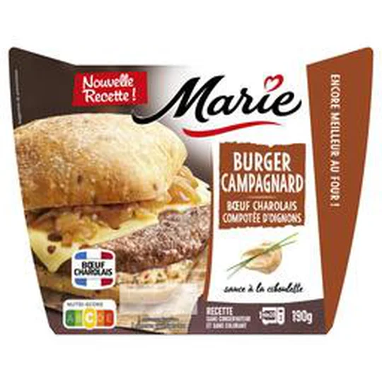 Burger campagnard - boeuf charolais compotee d oignons