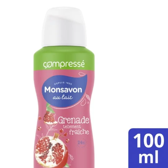Déodorant femme antibactérien pierre d'alun lait grenade compressé