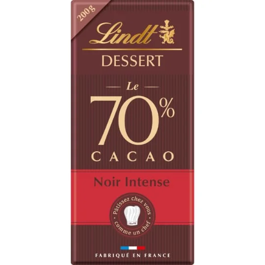 Chocolat noir Intense 70% Cacao