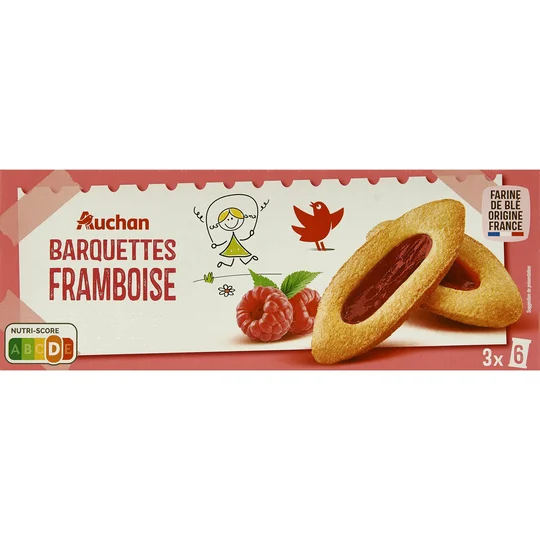 Biscuits barquettes framboise