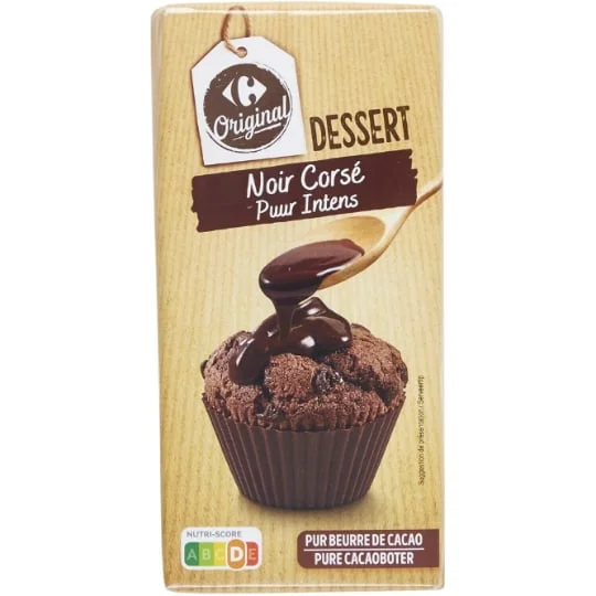 Chocolat dessert noir corsé
