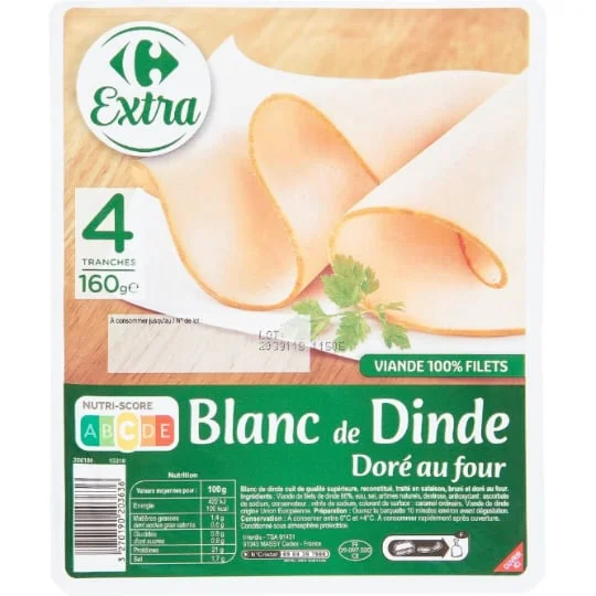 Blanc de dinde doré au four