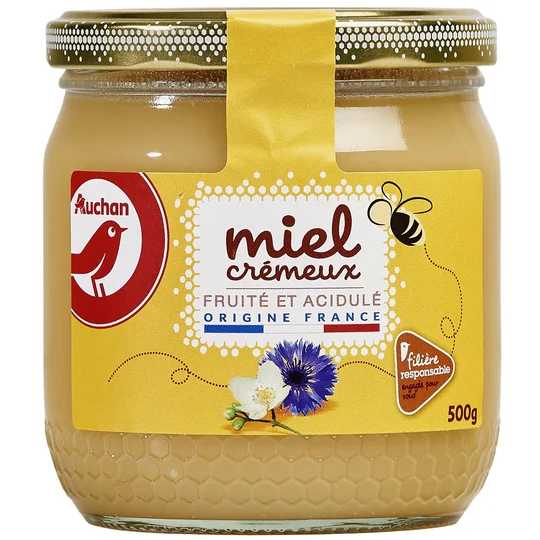 Miel crémeux de fleurs de France fruité et acidulé