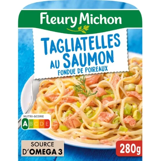 Plat cuisiné tagliatelles au saumon crème ciboulette