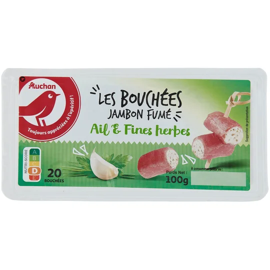 Bouchées jambon ail et fines herbes