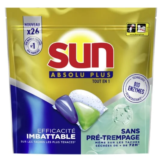 Capsules Lave Vaisselle tout en 1 sans Pré-Trempage