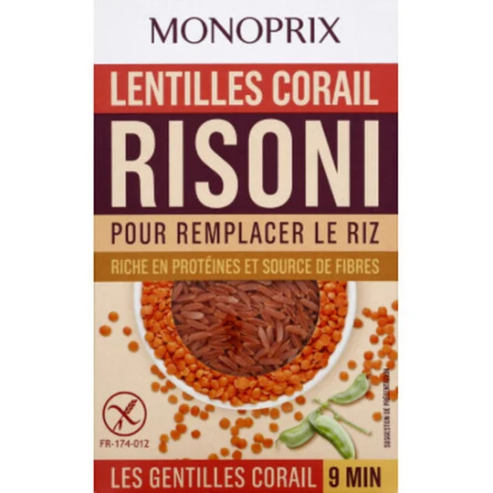 Lentilles corail Risoni
