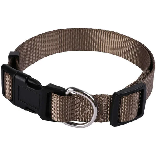 Collier Basic pour Chien 12mm 20/30cm, Taupe
