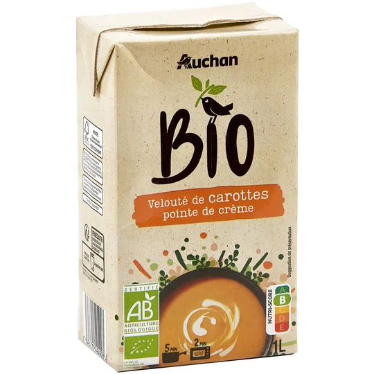 Velouté de carottes et pointe de crème