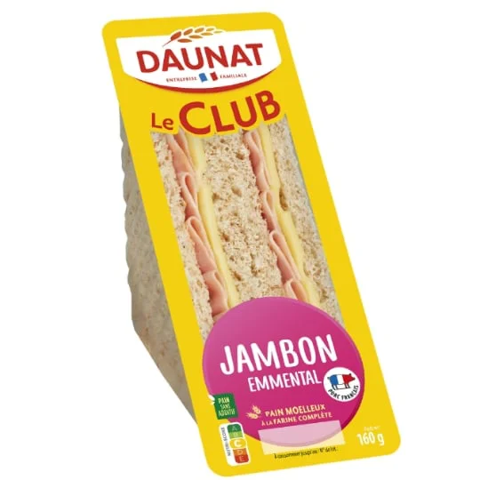 Sandwichs jambon emmental pain complet