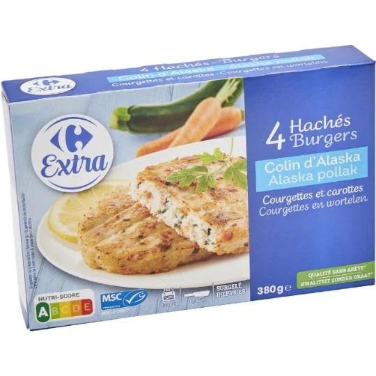 Hachés colin d'Alaska courgettes/carottes