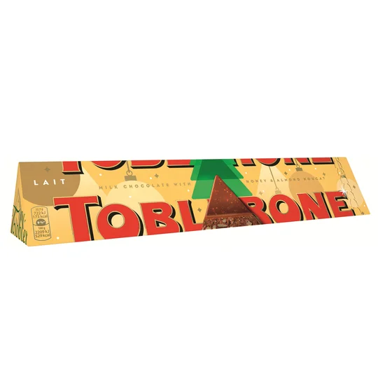 Barre de chocolat au lait Suisse avec nougat au miel et aux amandes