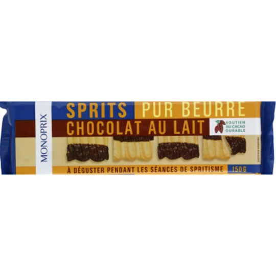 Biscuits Sablés Sprits Chocolat au Lait paquet X9
