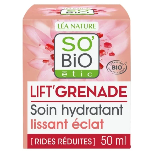 Soin Visage Hydratant Lissant Éclat Lift' Grenade Bio