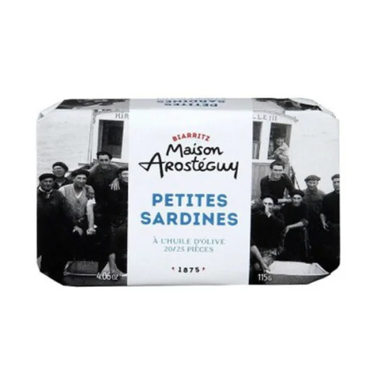Petites sardines à l'huile d'olive 20/25 pièces